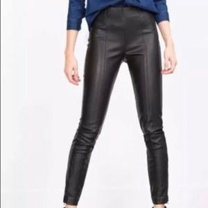 Zara Faux Leather Hi-Rise Leggings